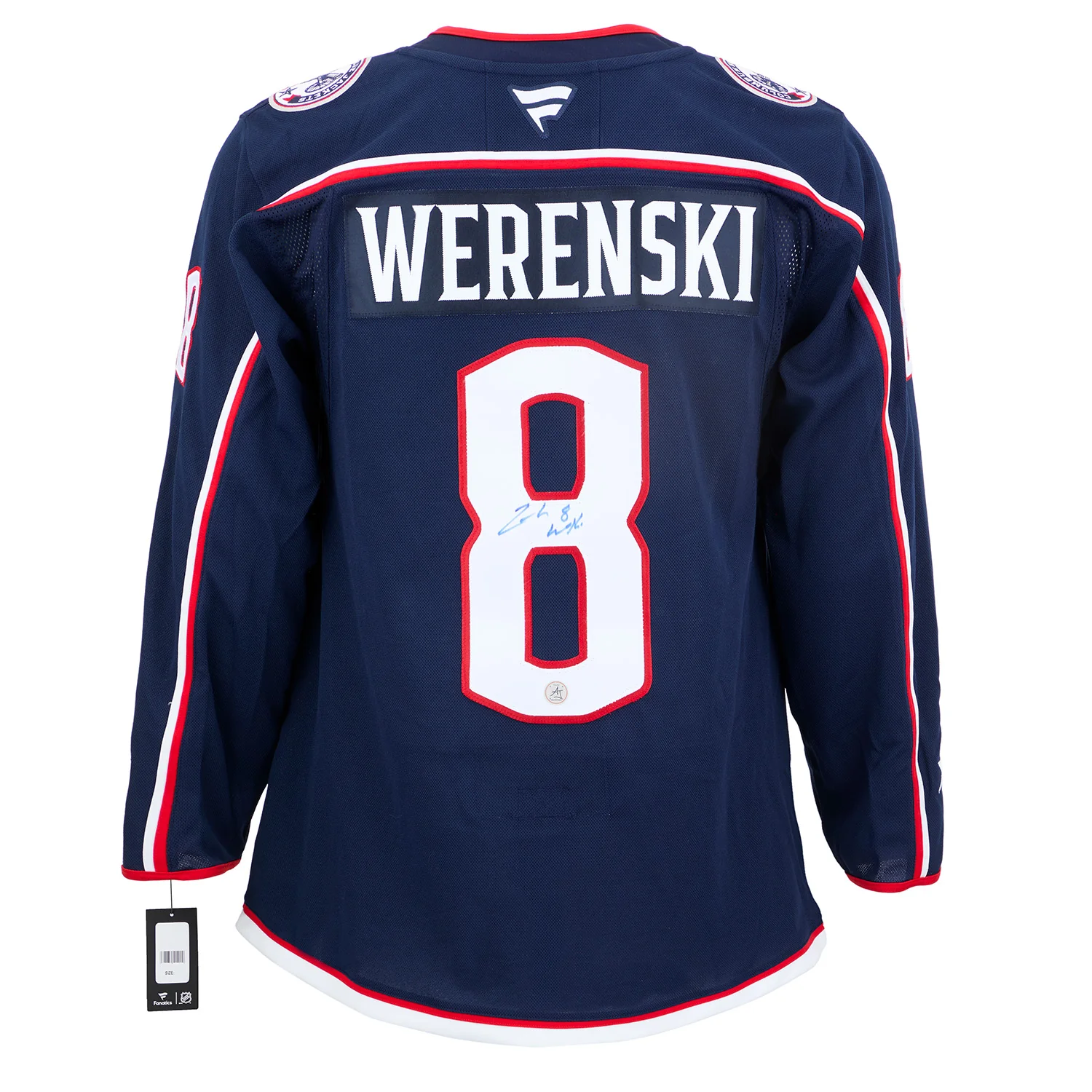 Zach Werenski Autographed Columbus Blue Jackets Fanatics Premium Jersey