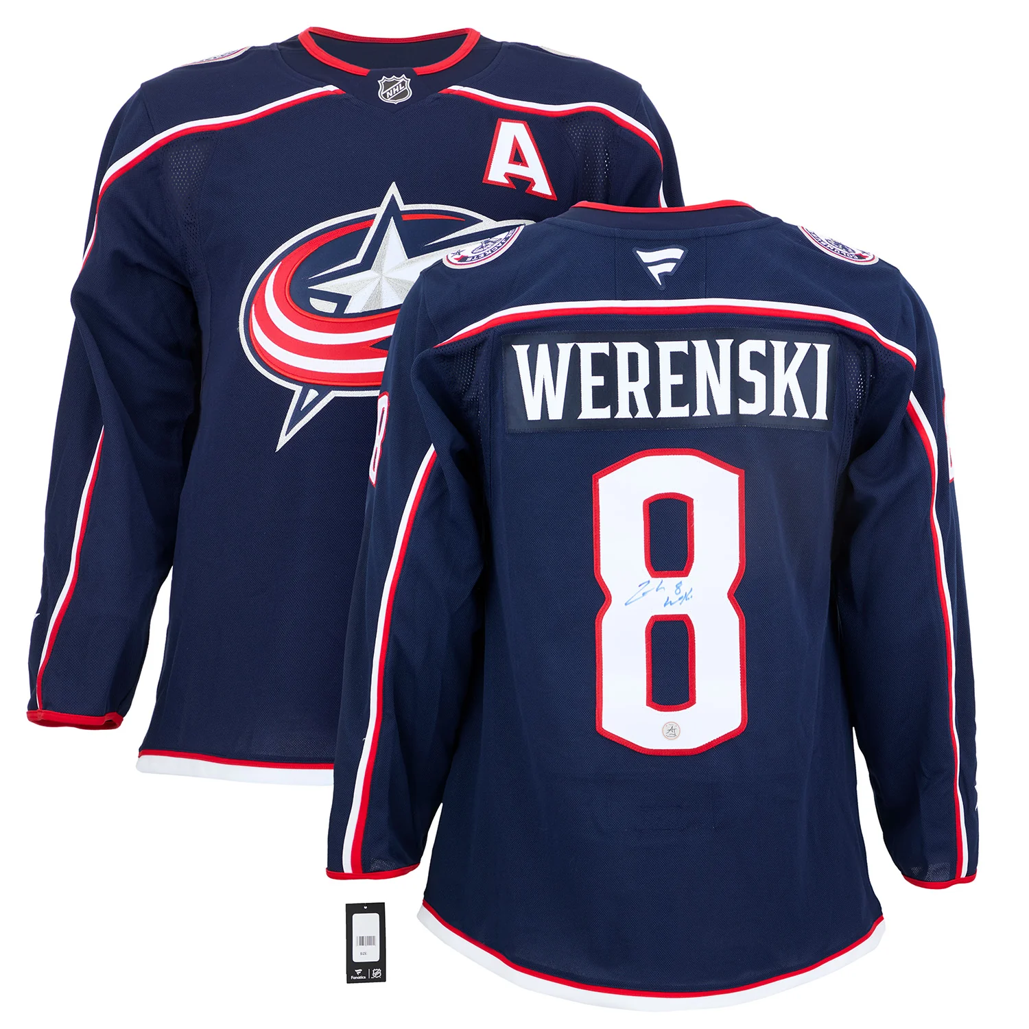 Zach Werenski Autographed Columbus Blue Jackets Fanatics Premium Jersey - Image 3