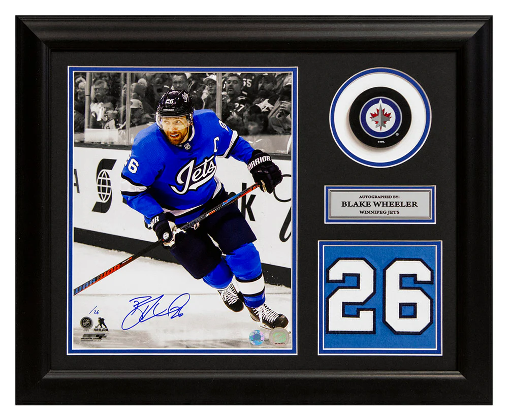 Blake Wheeler Signed Winnipeg Jets Game Day Number 20x24 Frame