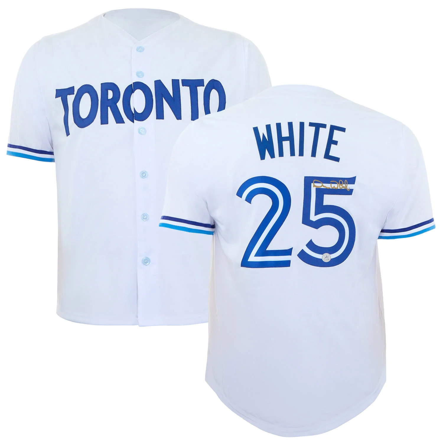 Devon White Autographed Toronto City Design White Baseball Jersey - Image 3