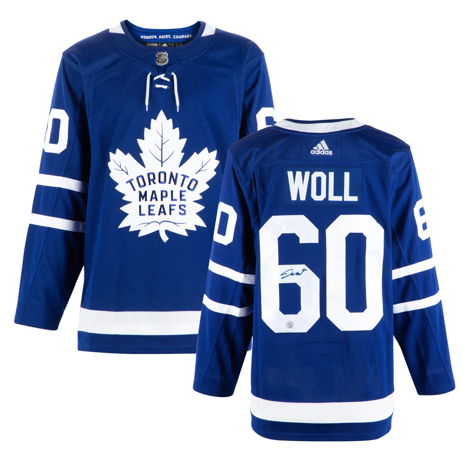 Joseph Woll Autographed Toronto Maple Leafs Blue adidas Jersey - Image 3