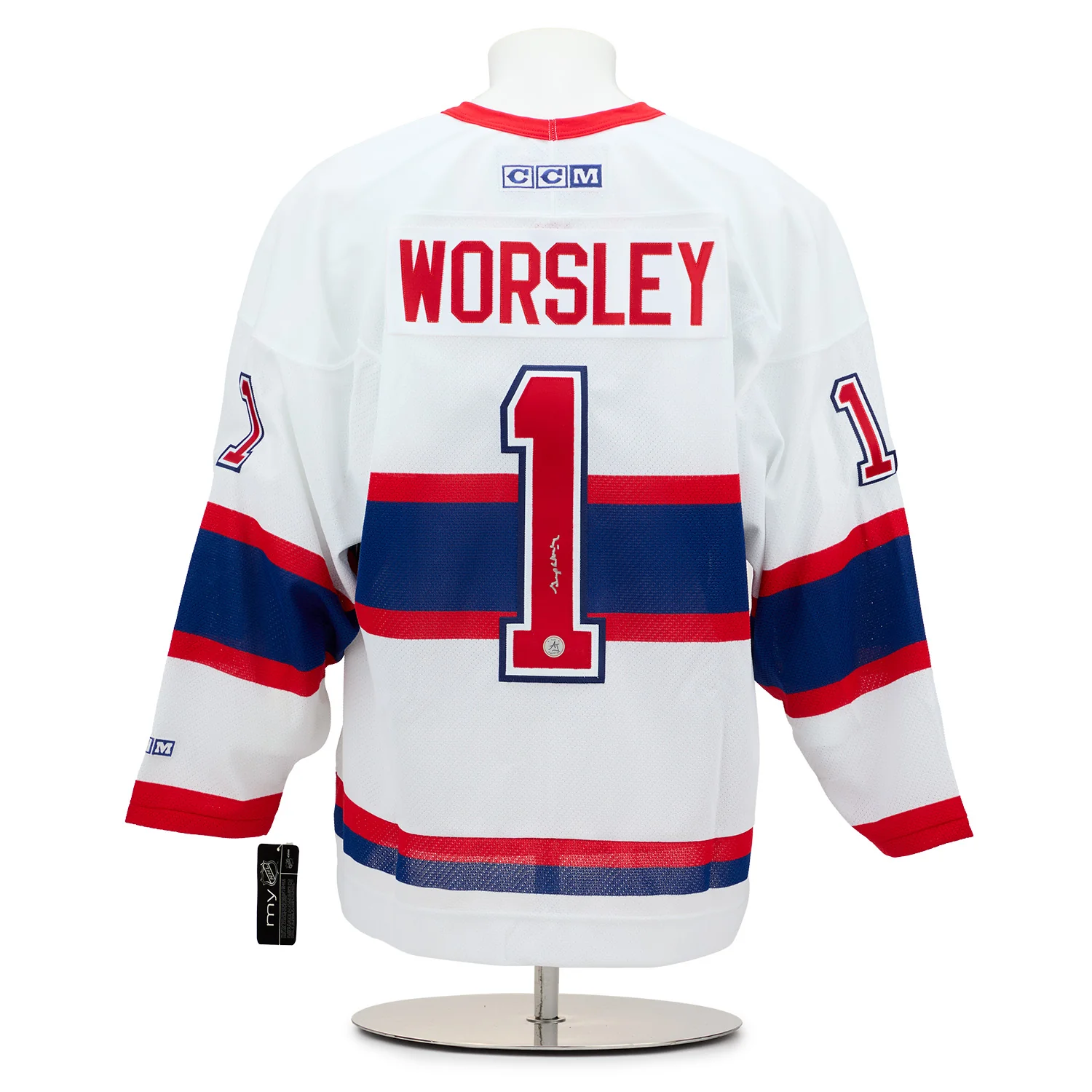 Gump Worsley Autographed Montreal Canadiens Vintage CCM Jersey
