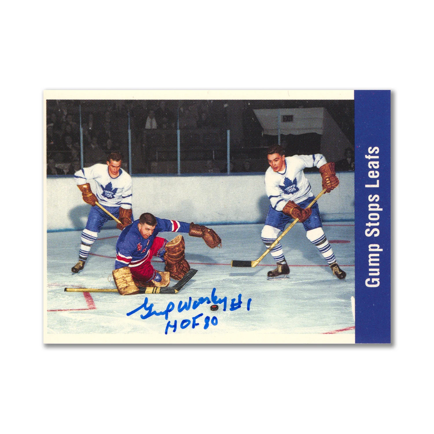 1994 Parkhurst Missing Link #165 Gump Worsley Autographed Hockey Card
