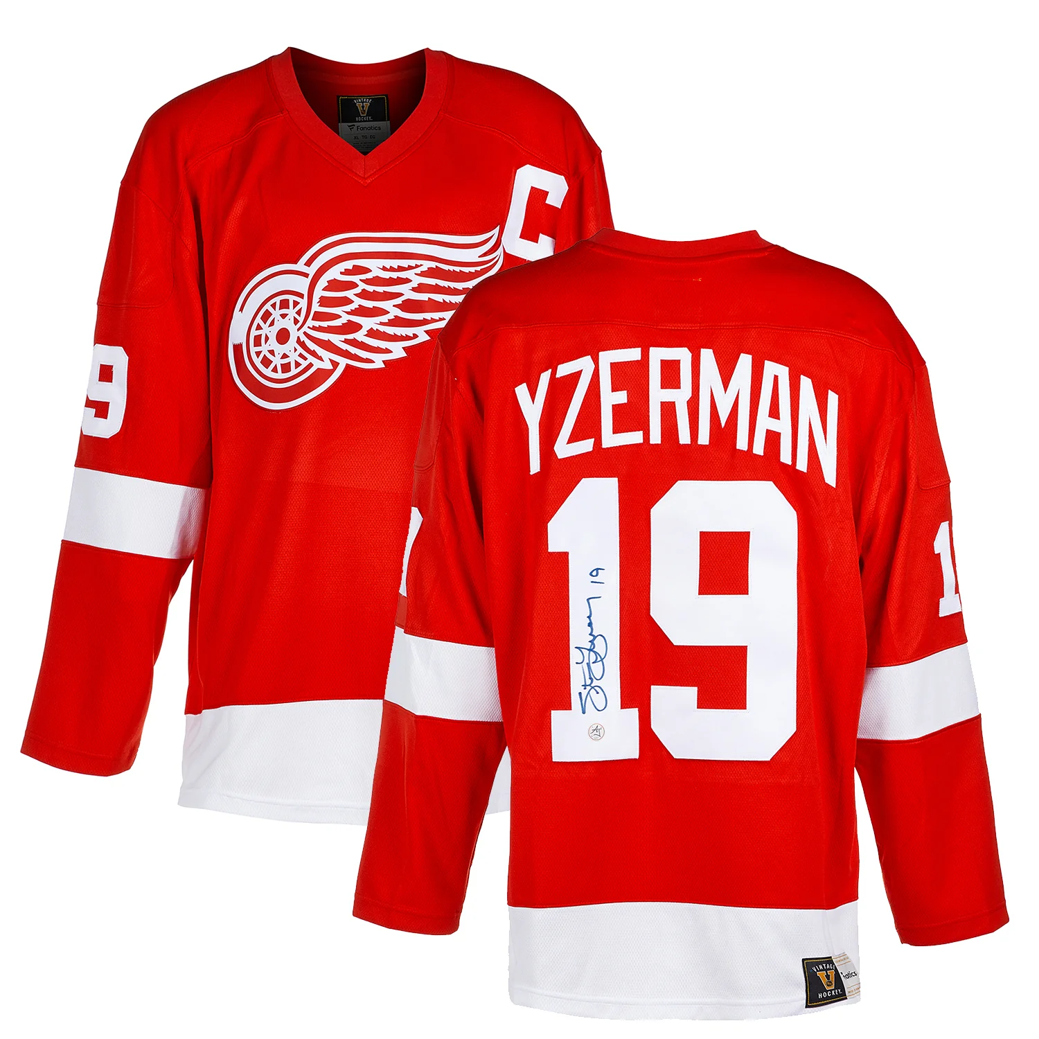 Steve Yzerman Signed Detroit Red Wings Throwback Breakaway Jersey - Image 3