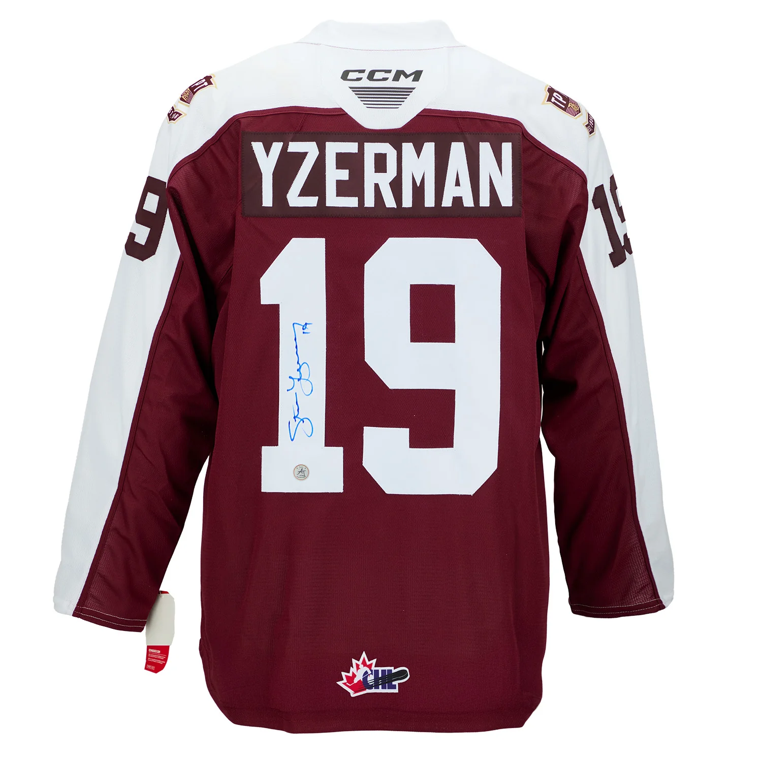 Steve Yzerman Peterborough Petes Autographed CHL Hockey Jersey