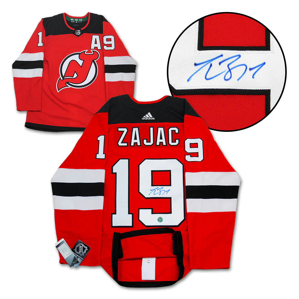 Travis Zajac Autographed New Jersey Devils adidas Jersey