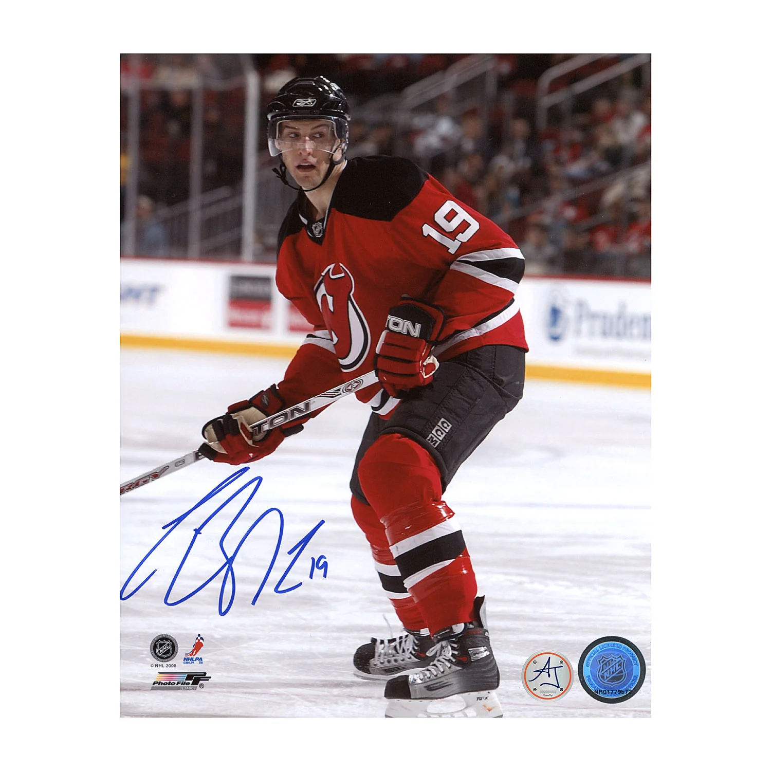 Travis Zajac Autographed New Jersey Devils Hockey 8x10 Photo