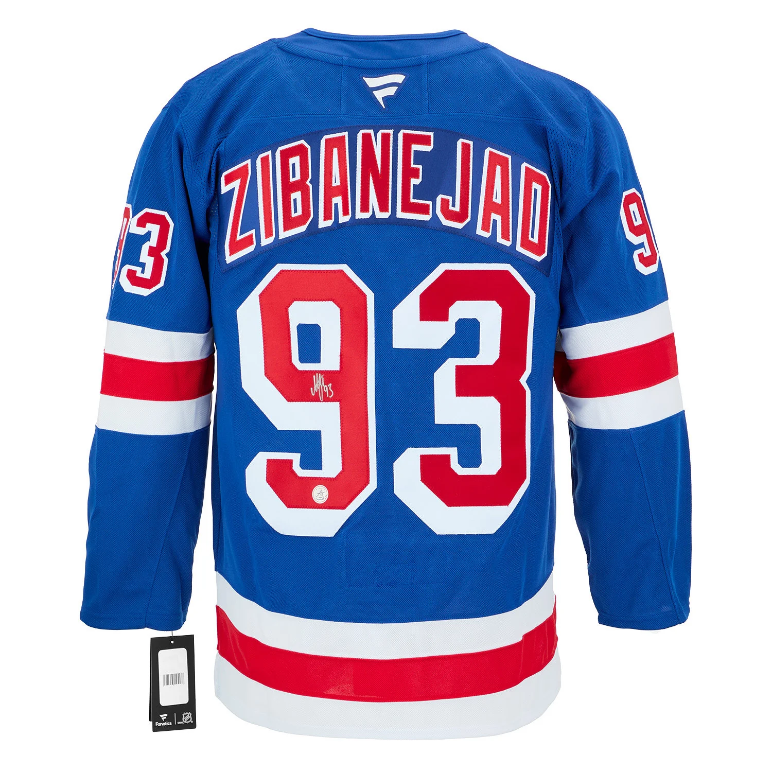 Mika Zibanejad Autographed New York Rangers Fanatics Premium Jersey