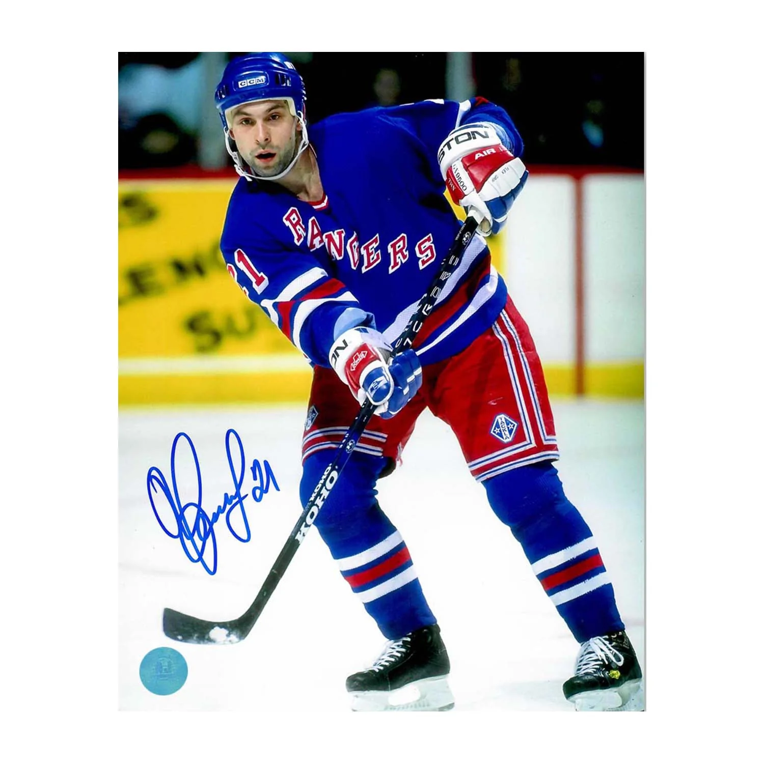 Sergei Zubov Autographed New York Rangers Game Action 8x10 Photo