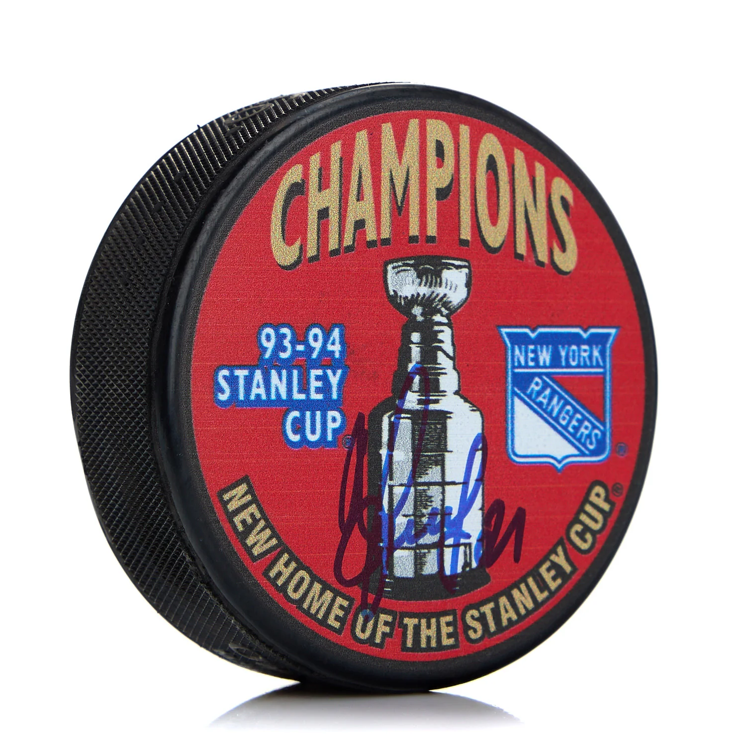 Sergei Zubov New York Rangers Signed 1994 Stanley Cup Puck