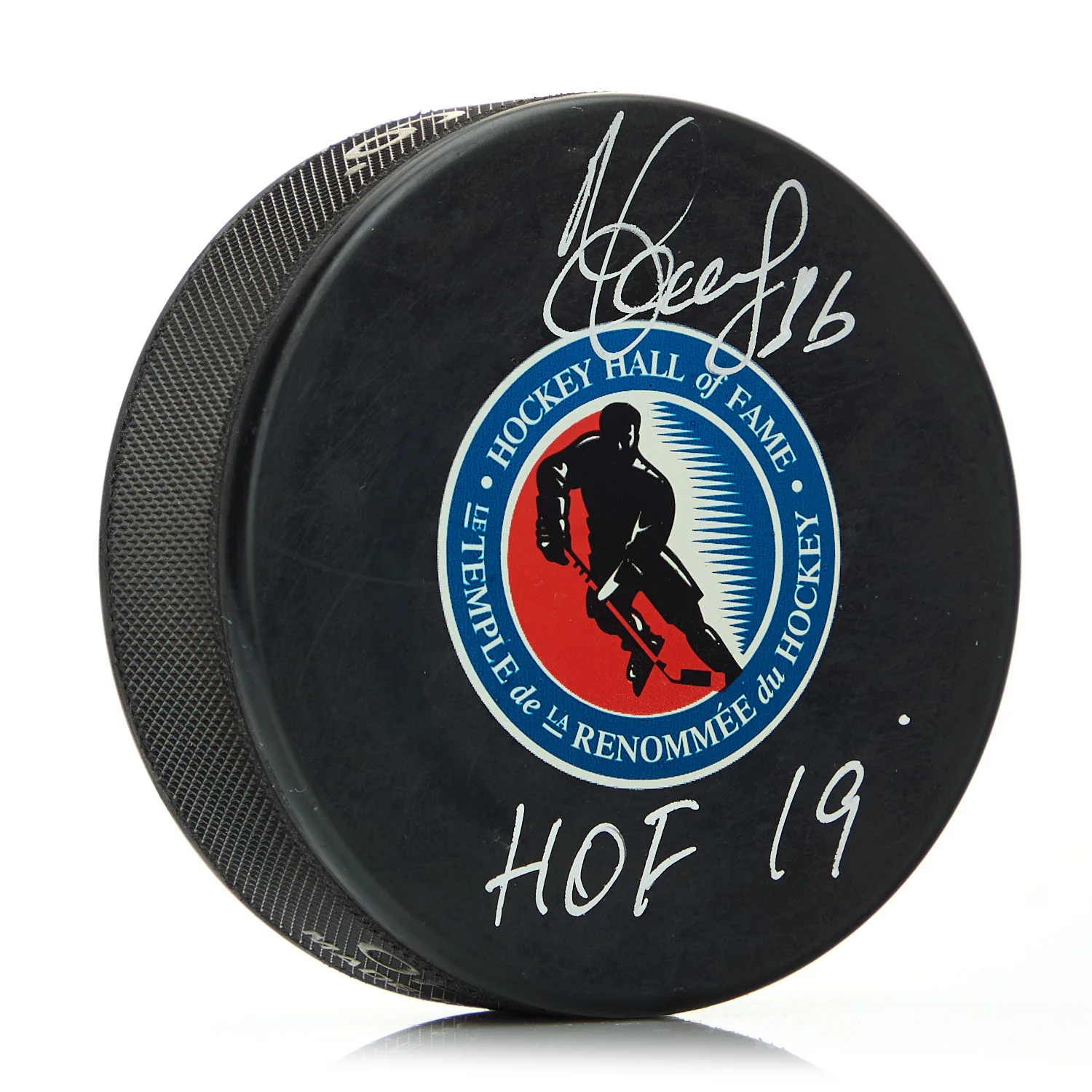 Sergei Zubov Signed Hockey Hall Of Fame Hockey Puck with HOF Note